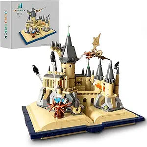 ENJBRICK Castle Book Toy Building Set for Creative Fun