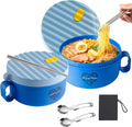 Microwave Ramen Bowl - Portable 40 oz Noodle Cooker for Easy Meals