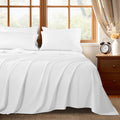 Egyptian Cotton King Size 1000 TC Sheets Set - 6 Piece White