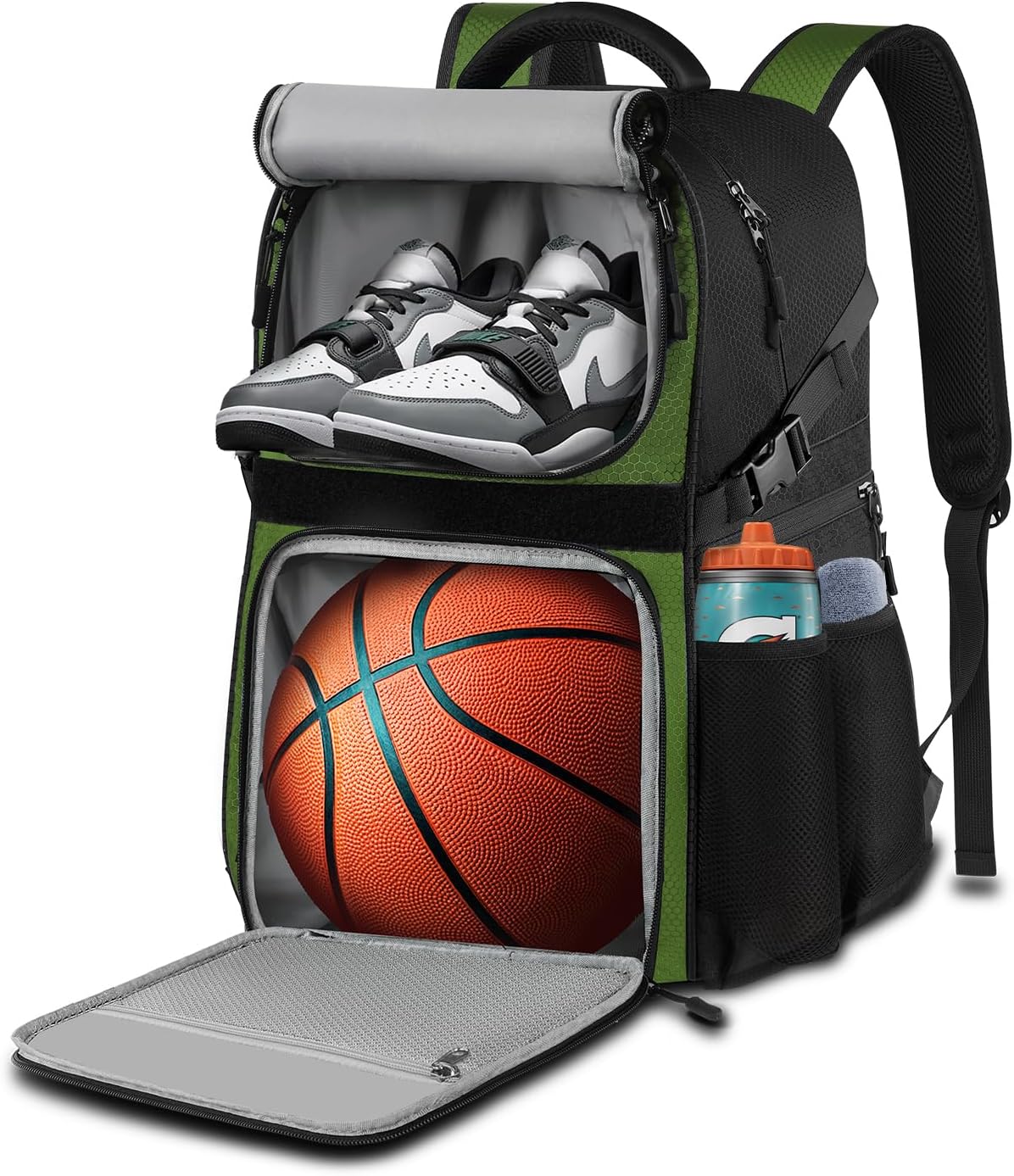 Basketball Bag Backpack with Ball Holder and Shoe Compartment