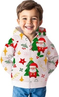 Toddler Boy Zip-Up Hoodie Cotton Casual Excavator Graphic Sweatshirt