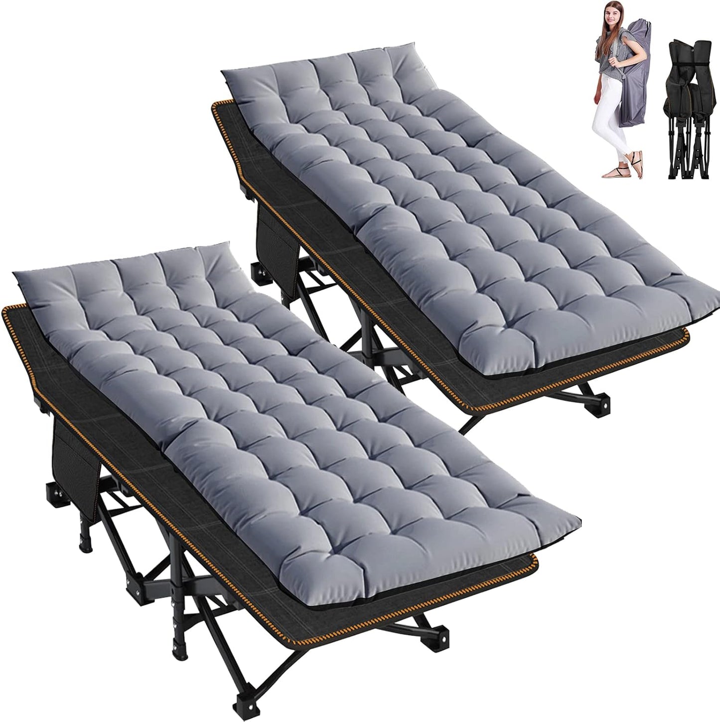 ABORON Camping Cot for Adult 28in Extra Wide Comfort