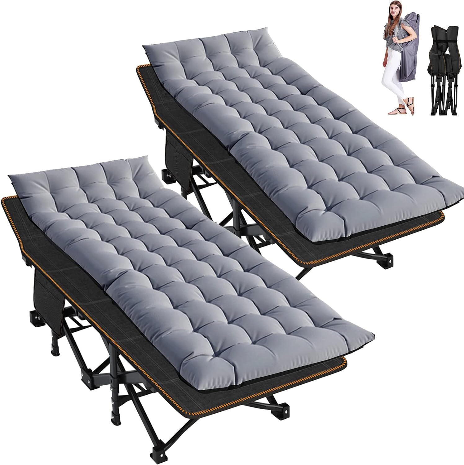ABORON Camping Cot for Adult 28in Extra Wide Comfort