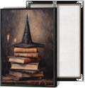 Vintage Halloween Witch Hat Wall Art Canvas Poster - Dark Academia
