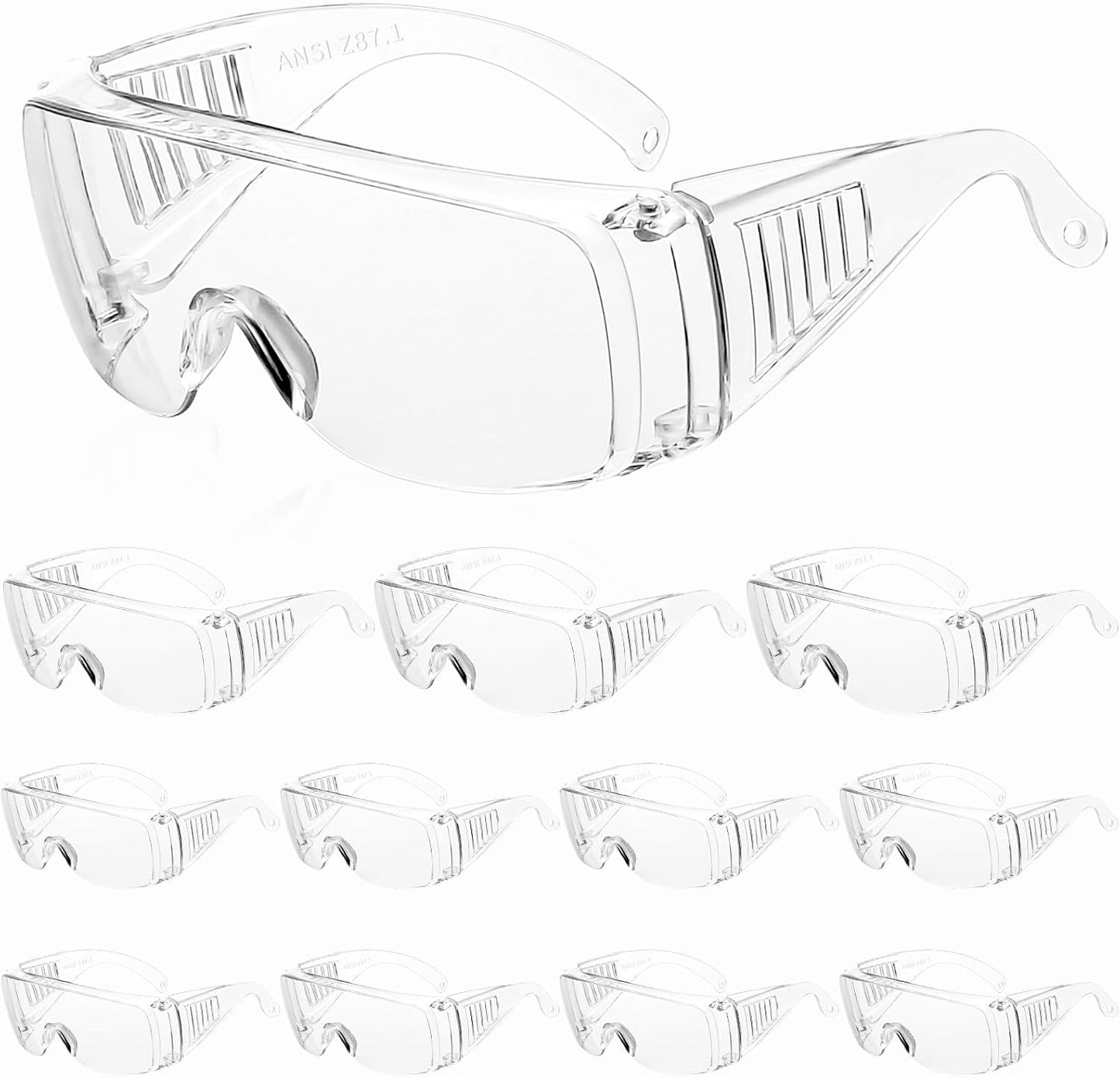 Clear Safety Glasses Bulk for Men and Women - Lightweight Eyewear