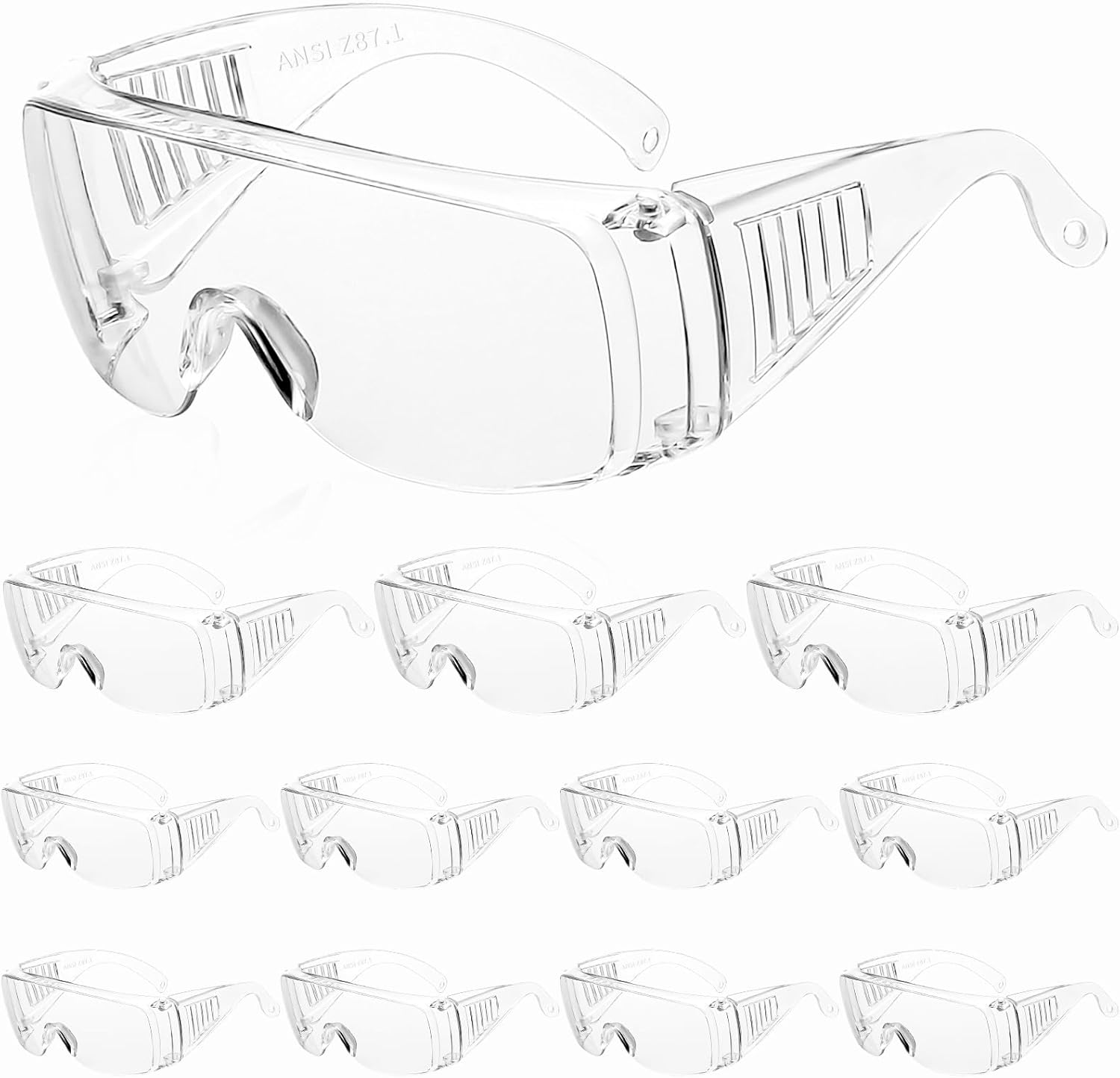 Clear Safety Glasses Bulk for Men and Women - Lightweight Eyewear