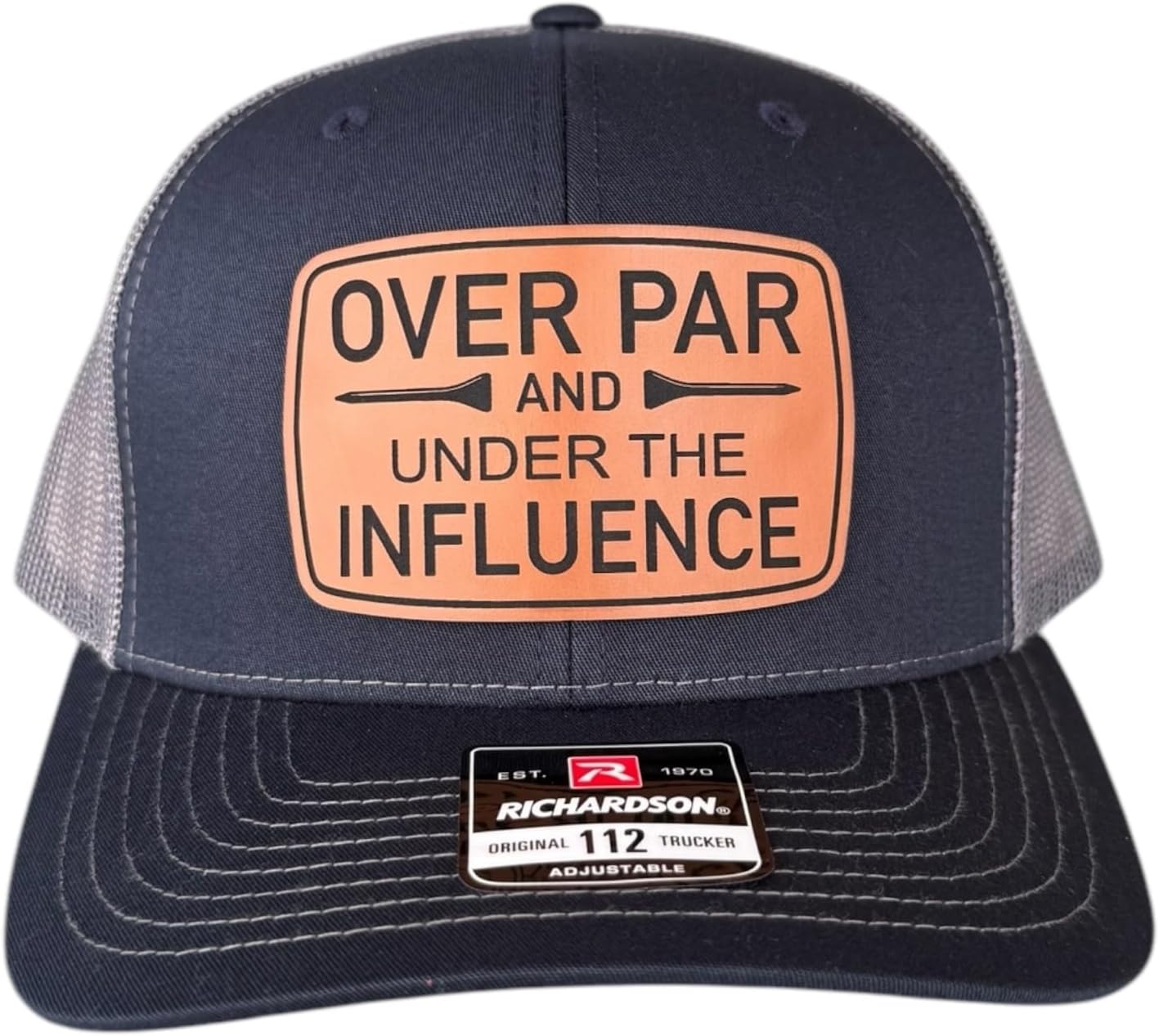 Funny Golf Gift Hat with Over Par and Under The Influence Patch