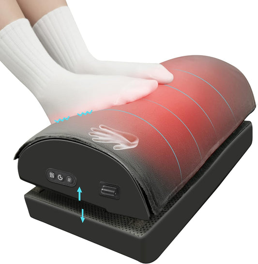 Snailax Heated Foot Rest: Height Adjustable & Massaging Relief
