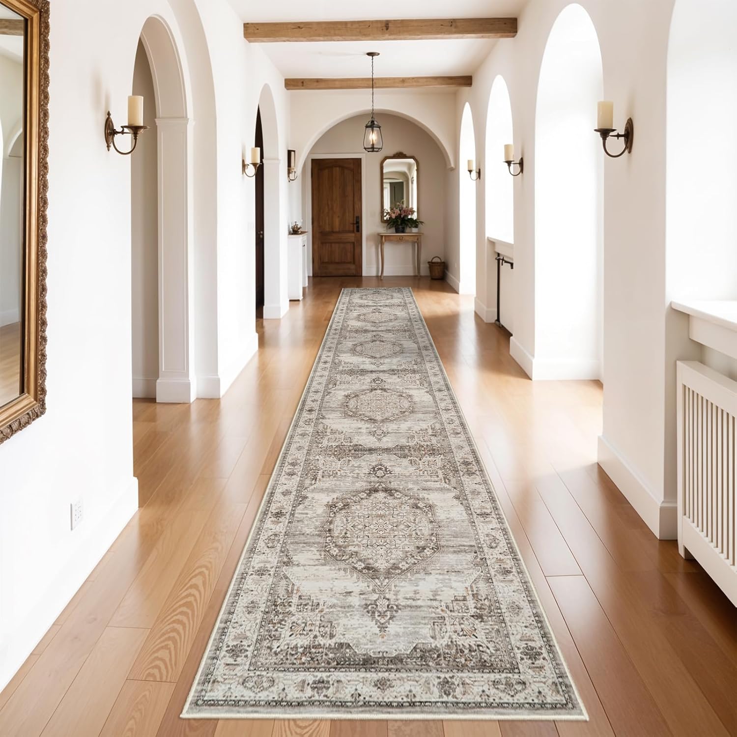 Washable Hallway Runner Rugs 3x20: Soft Ultra Thin Low Pile