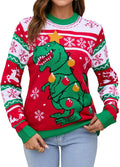 Ugly Christmas Sweater for Women Cute Fuzzy Knitted Pullover - Cozy 2