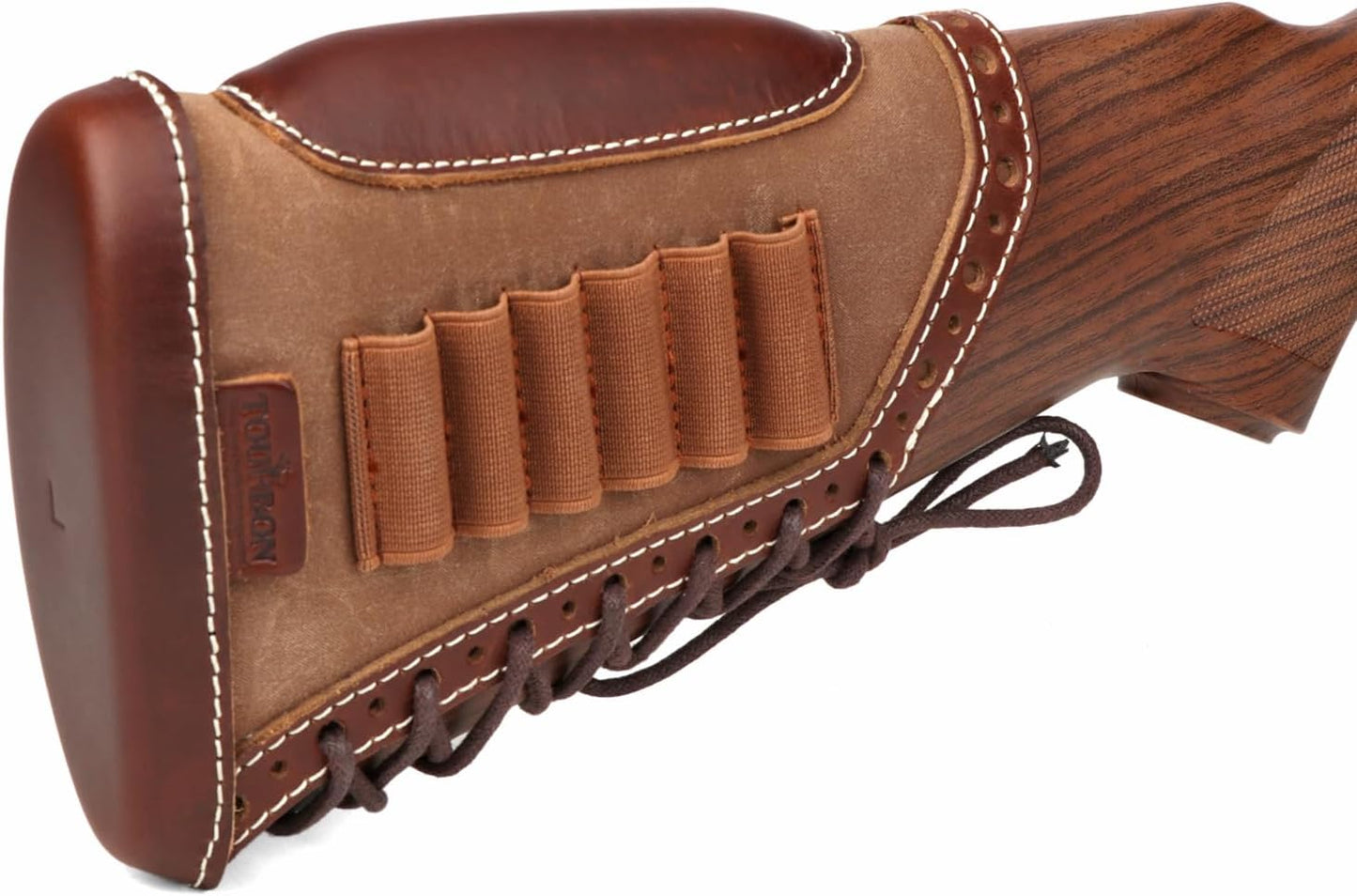 TOURBON Canvas Leather Recoil Reducing Pad for Cheek Rest
