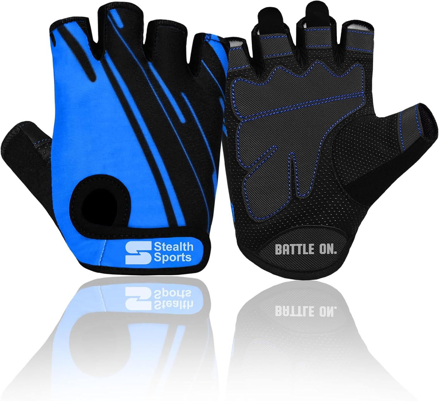 Anti-Slip Padded Gym Gloves by Stealth Sports