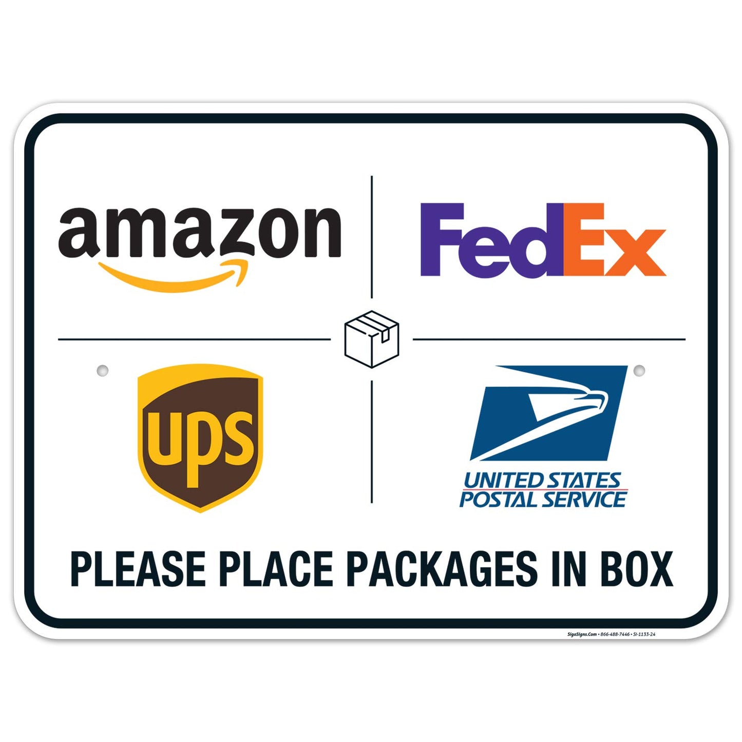 Package Delivery Sign with Clear Instructions for Easy Use