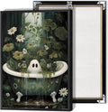 Halloween Bathroom Ghost Wall Art Canvas Poster 16x24in - Cute Goth