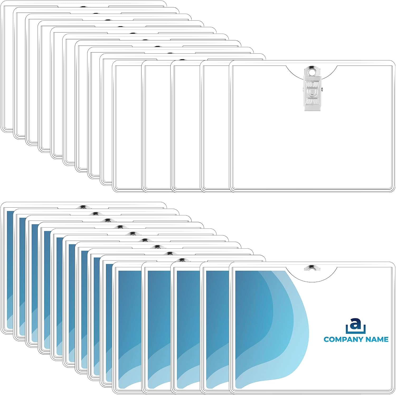Eaasty Name Tags with Clips for Events and Conferences 100 Pack