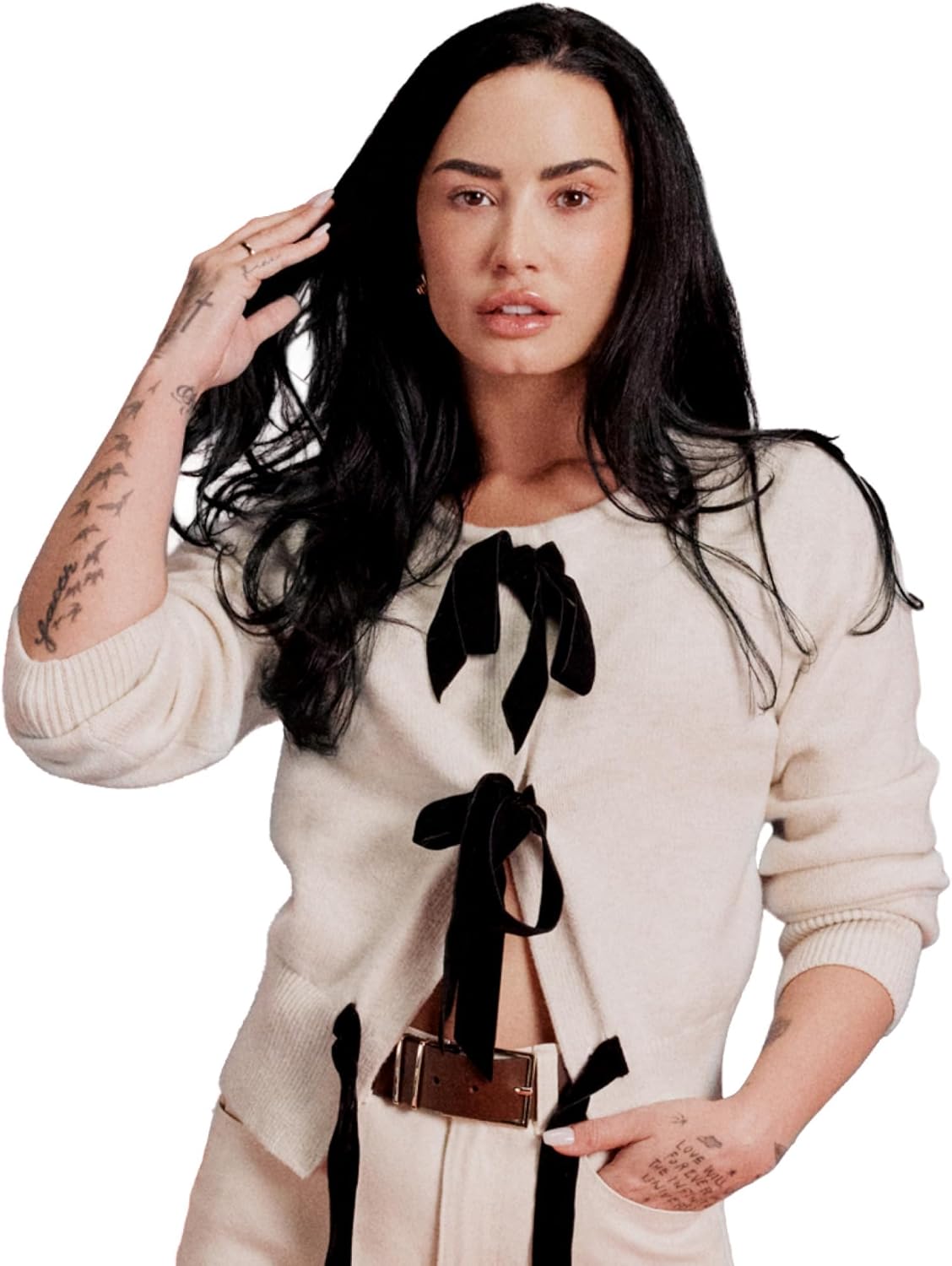 Demi's Pick Women's Regular-Fit Long-Sleeve Tie Front Cardigan