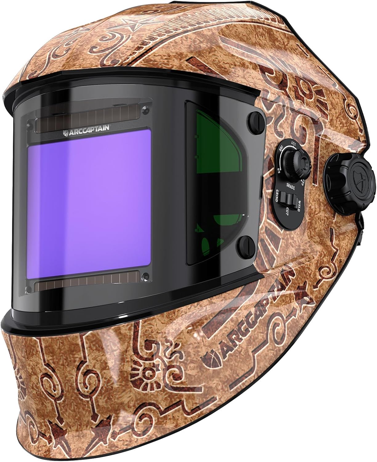 ARCCAPTAIN Auto Darkening Welding Helmet with Panoramic View