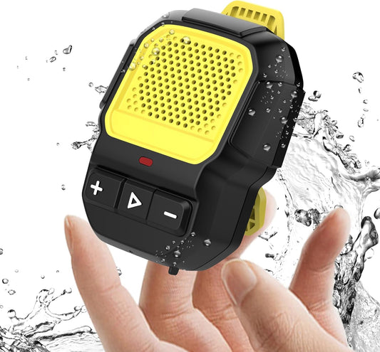 2025 Waterproof Bluetooth Clip Speaker, 14H Playtime, HD Audio, Yellow
