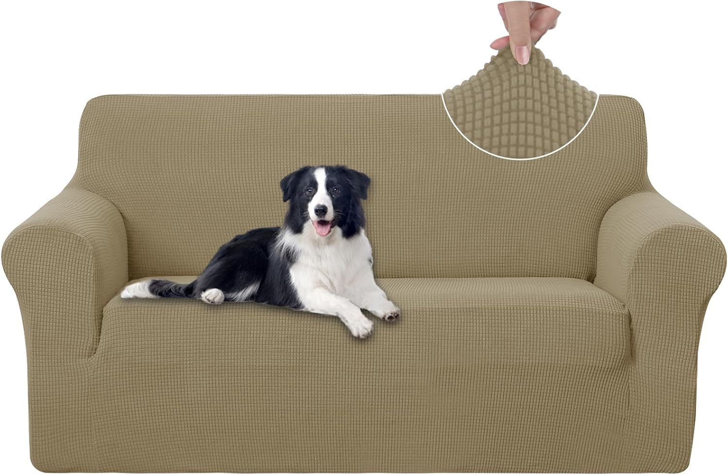 U-NICE HOME Oversized Stretch Loveseat Couch Cover for Pets