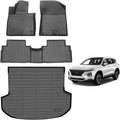 AIPOIL Floor Mats & Cargo Liner Set for 2019-2020 Hyundai Santa FE