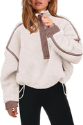 Panadila Women's Soft Half Zip Sherpa Fleece Pullover for Cozy Comfort