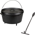 Pre-Seasoned Cast Iron Dutch Oven with Legs - Camp Oven