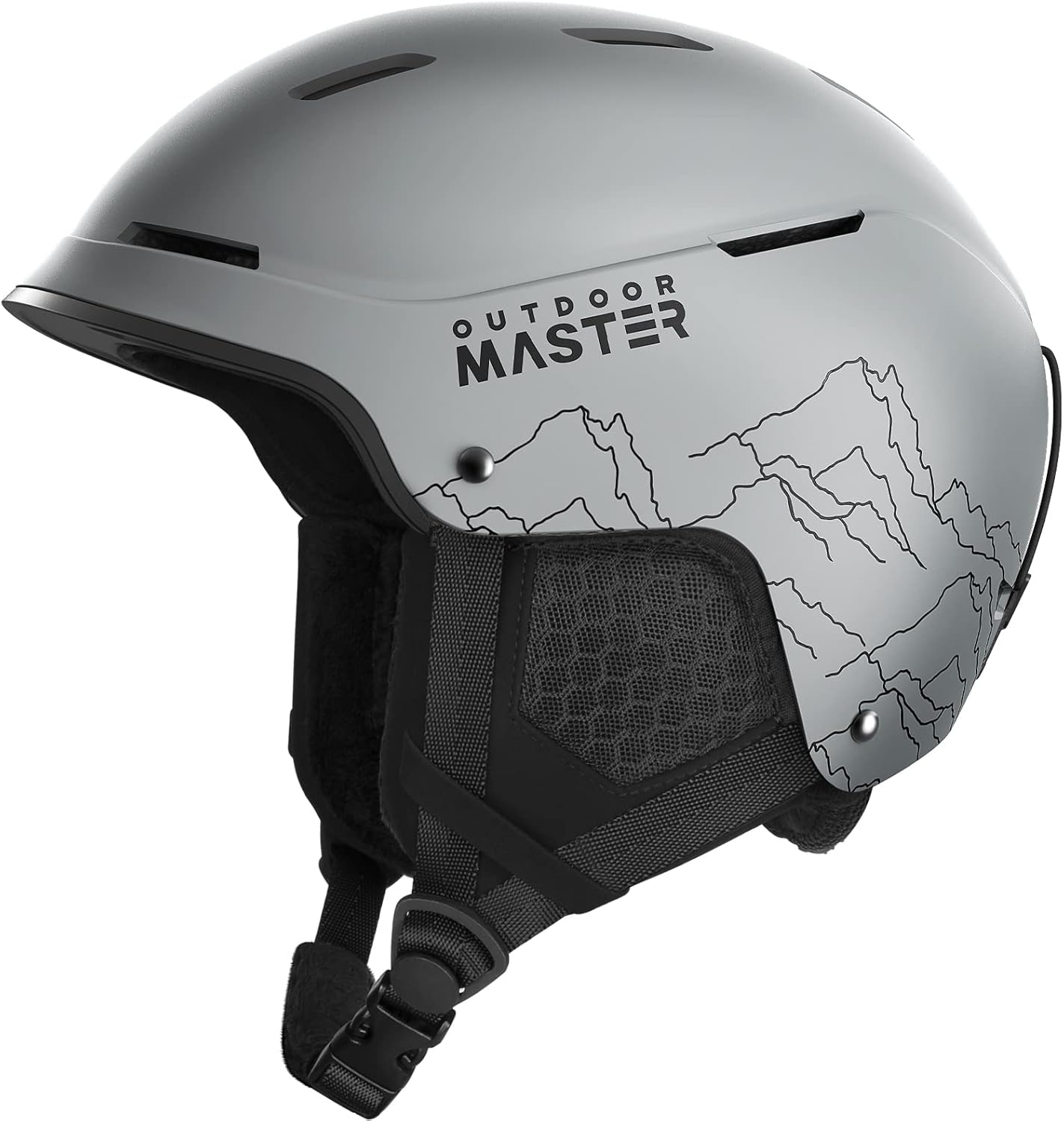 OutdoorMaster Emerald Ski Helmet - Adjustable Snow Helmet for All