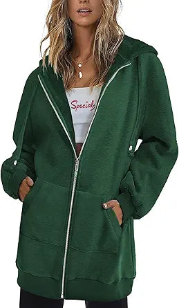 Zeagoo Women Zip Up Hoodies Lightweight Tunic Fleece Jacket