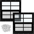 Flush Mount Shed Window 16in x 16in 2 Pack - Durable Tempered Glass