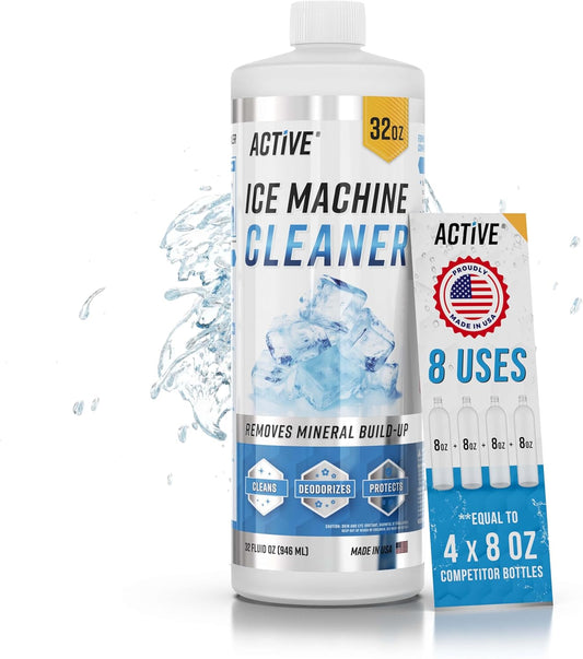 32oz Ice Machine Descaler - Nickel Safe Cleaner - 8 Uses - USA Made