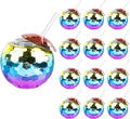 12 PCS Disco Ball Cups 20Oz Retro Party Cups - Reusable Lid & Straw