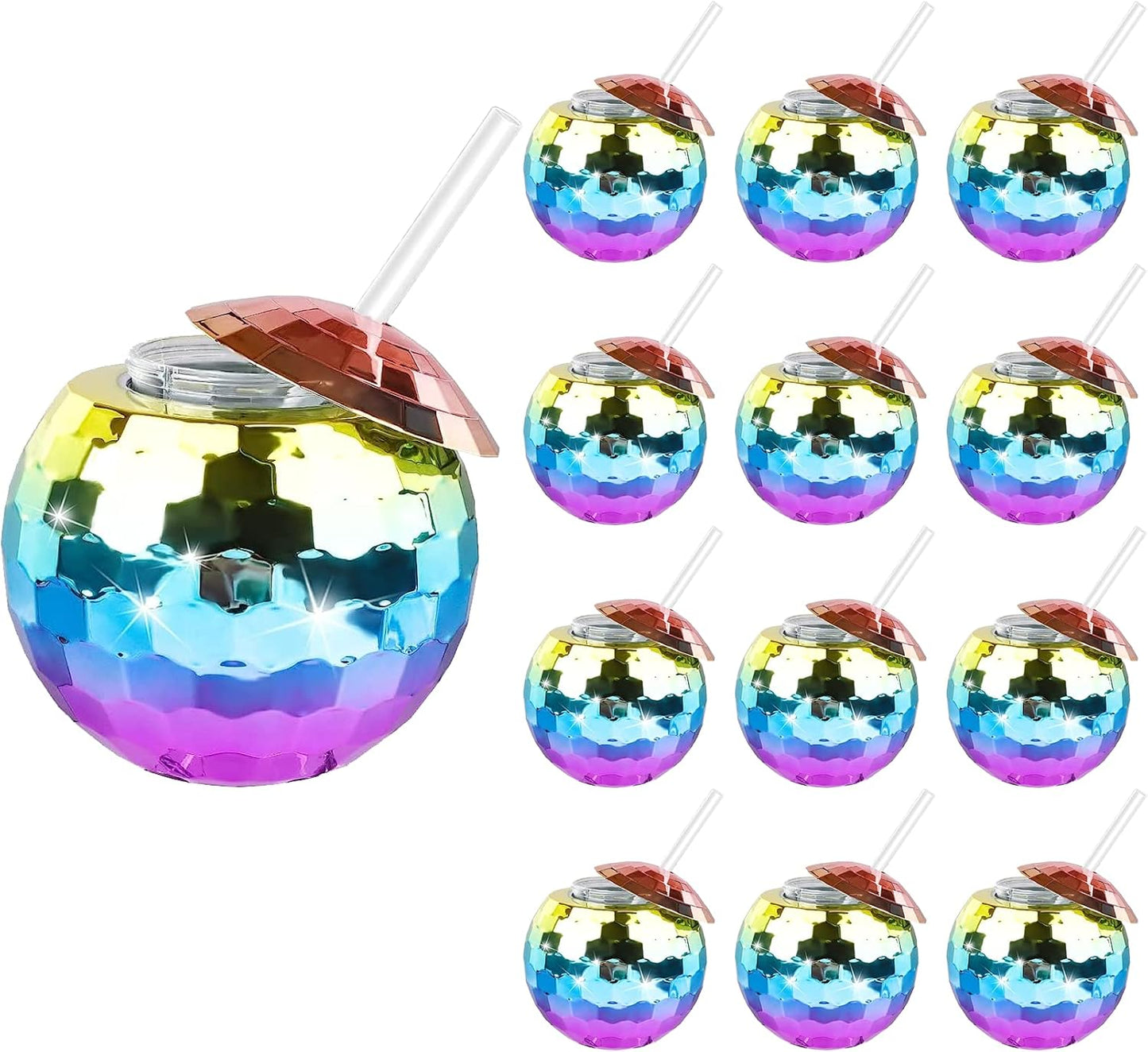 12 PCS Disco Ball Cups for Party Nightclub Bar Supplies