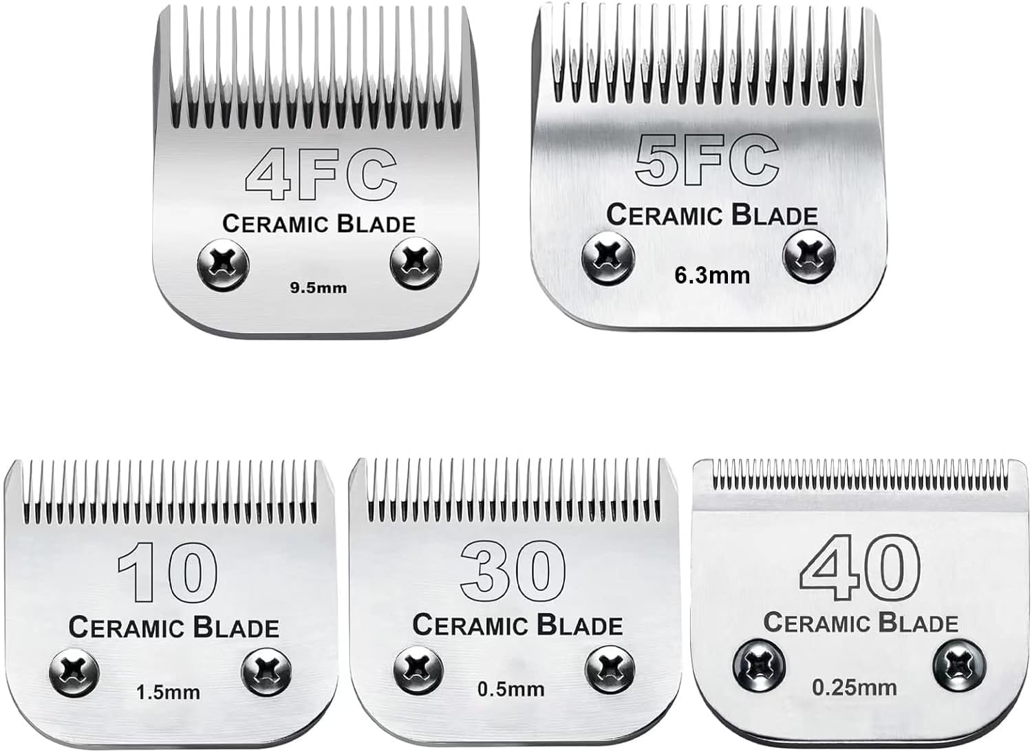 5PCS Dog Grooming Replacement Blades for Andis & Oster Clippers