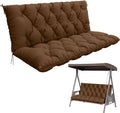 Porch Swing Cushion with Backrest 60x40 in Chocolate - 5 in Thick