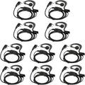 LUITON Walkie Talkie Earpiece with Mic Single Wire Earhook Headset (10