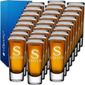 Personalized Shot Glasses Set of 25 Custom 2 oz Cordial Shot Glasses