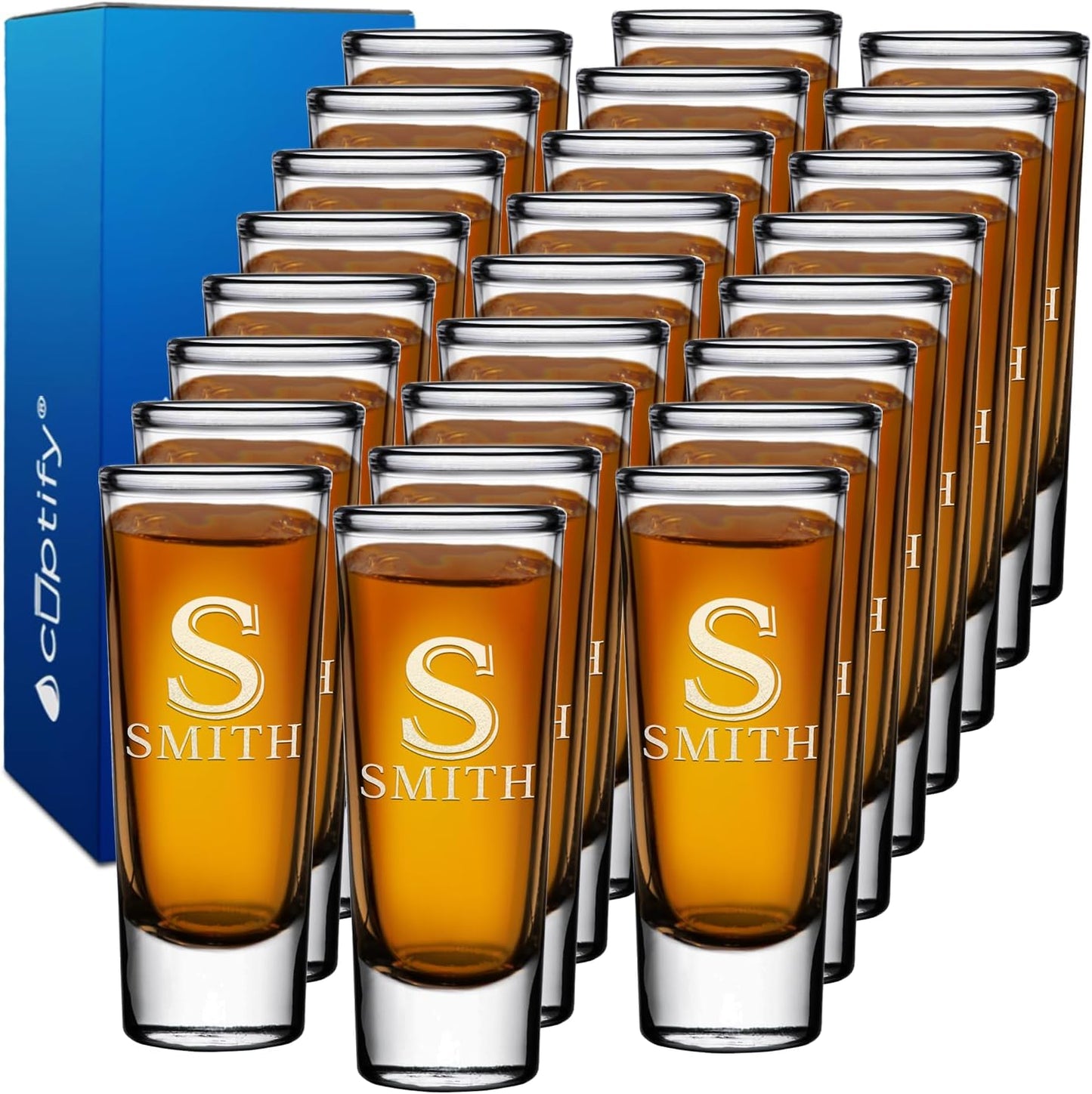 Personalized Shot Glasses Set of 25 Custom 2 oz for Events