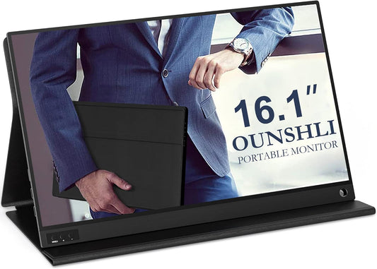 16.1 Full HD Portable Dual Monitor - USB C, HDMI, Speakers