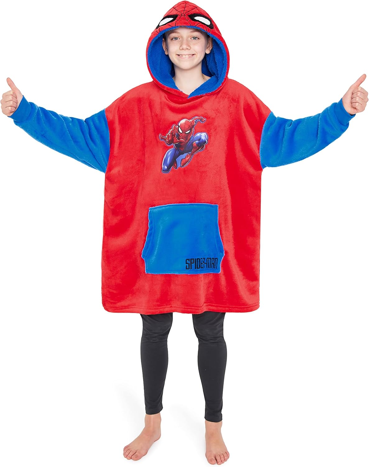 Cozy Fleece Spiderman Hoodie Blanket