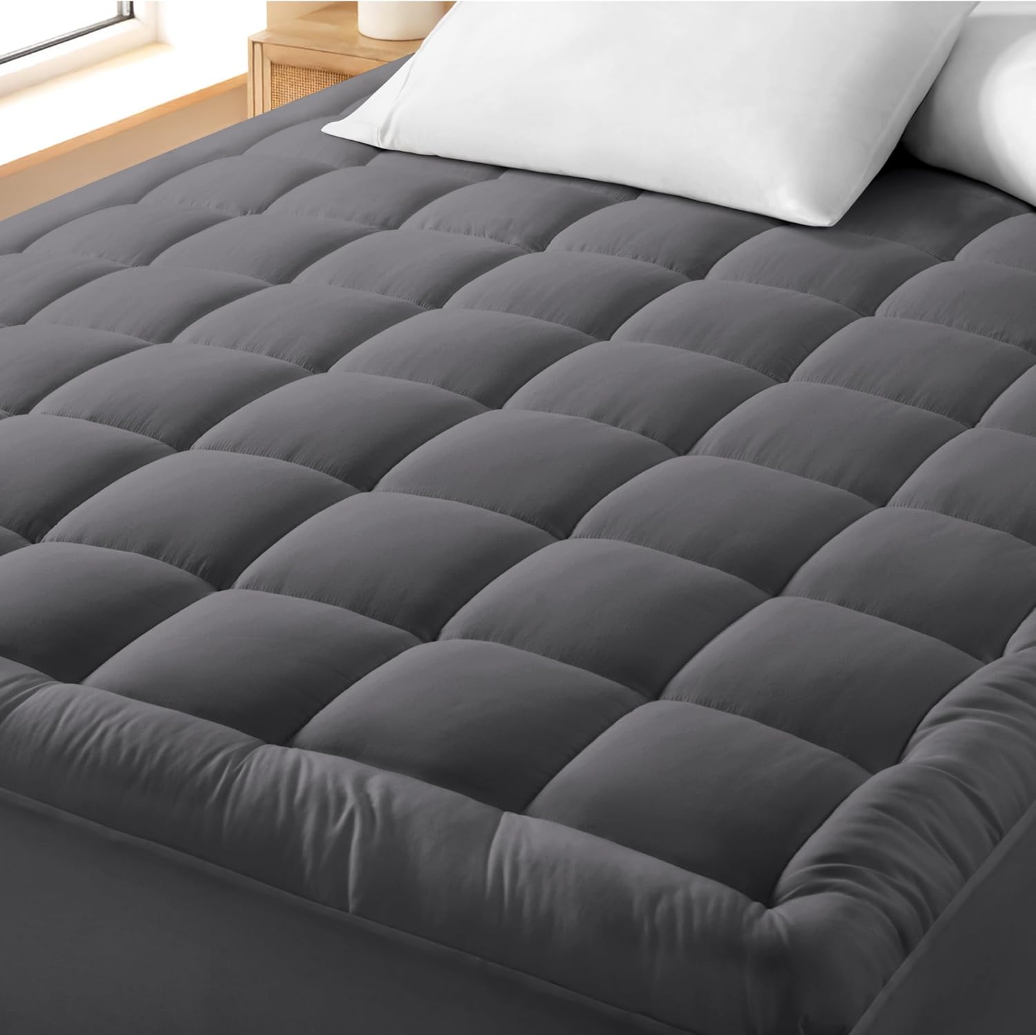 Bare Home Twin Mattress Topper - Plush Cotton Cooling Pad