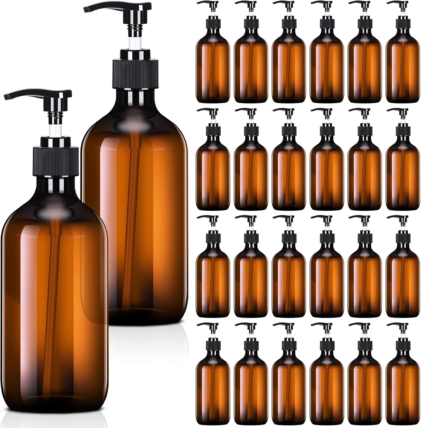 24 Pcs Plastic Pump Bottles for Soap and Lotion Dispenser