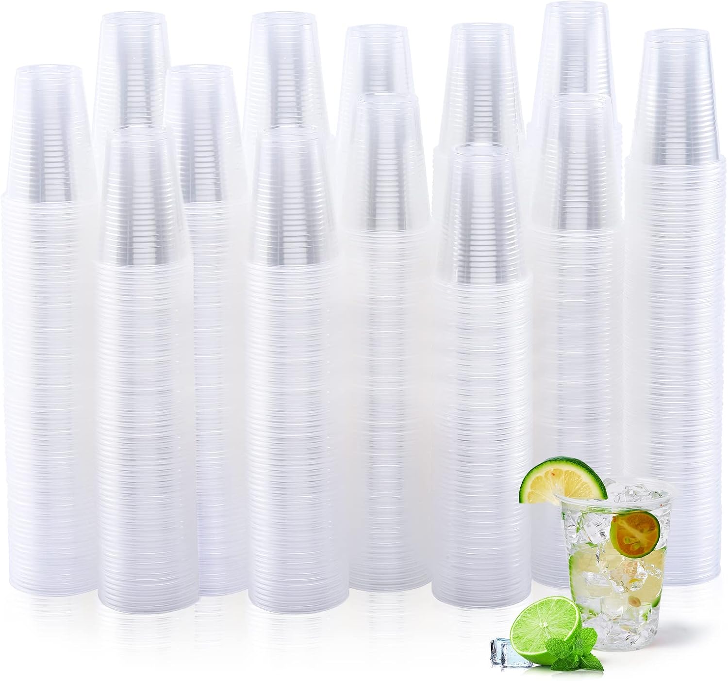 Turbo Bee 1000Pack 9 oz Clear Plastic Cups for Every Occasion