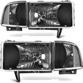 DWVO Headlights Assembly Compatible with 1994-2002 Dodge Ram