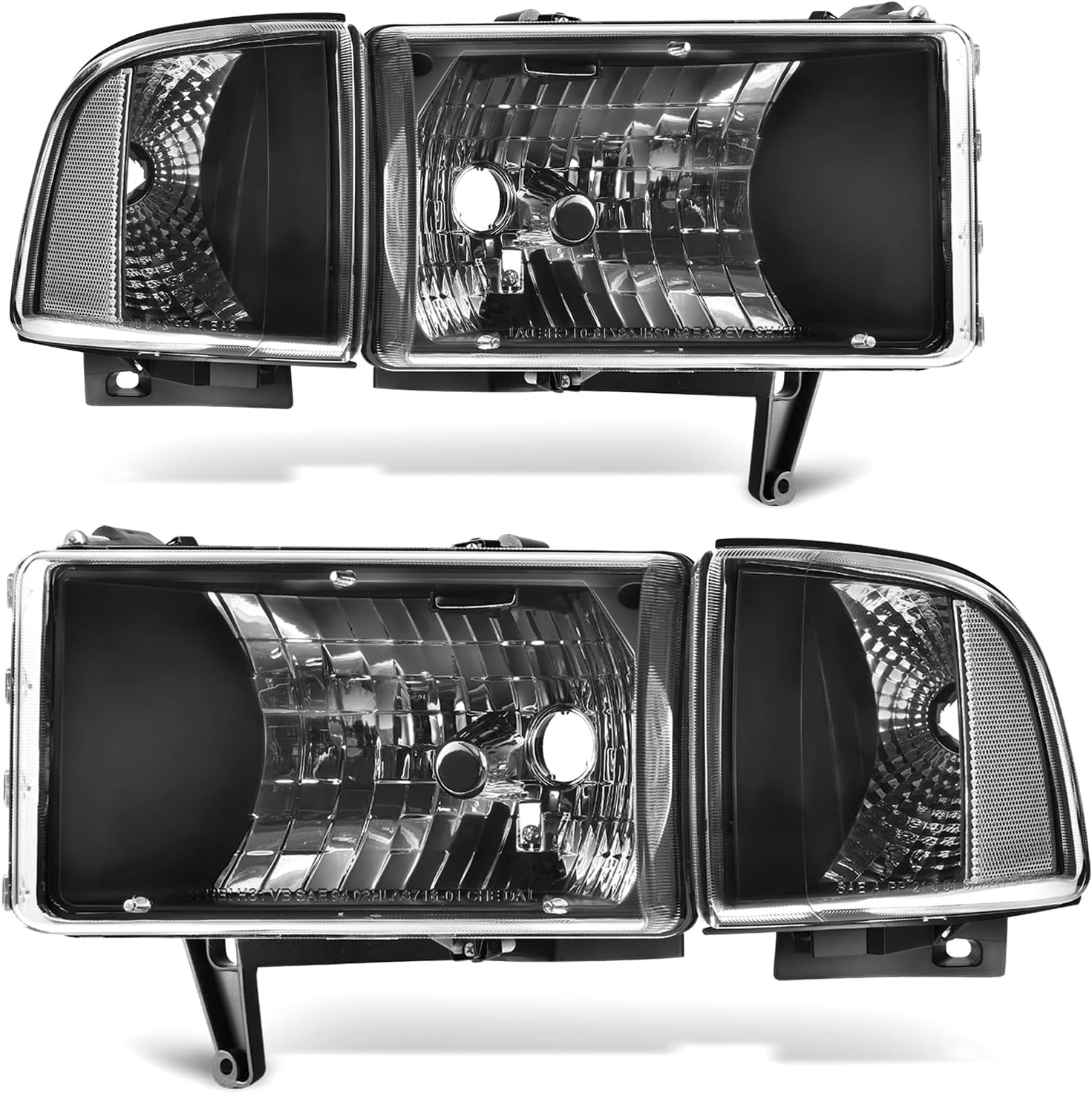 DWVO Headlights Assembly for 1994-2001 Dodge Ram Models