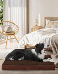 36 in Orthopedic Waterproof Dog Bed for Medium Large Pets - Brown