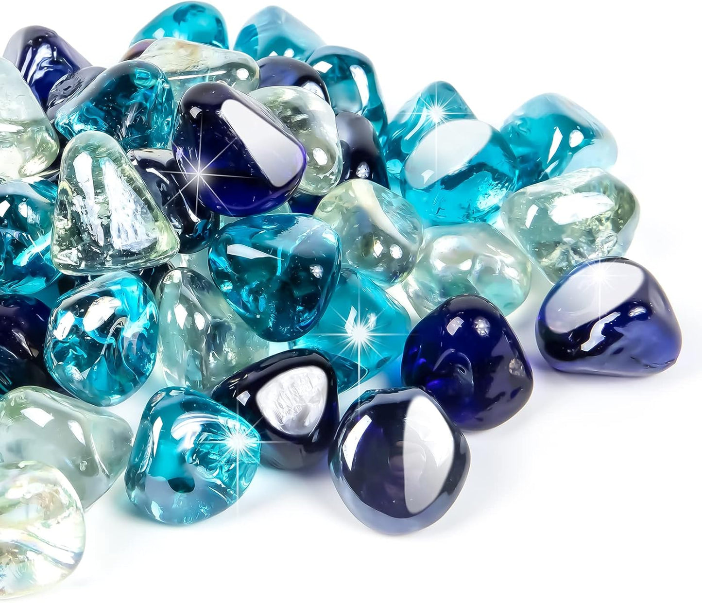 GASPRO 20 Pound Fire Glass Diamonds for Stunning Fire Pits