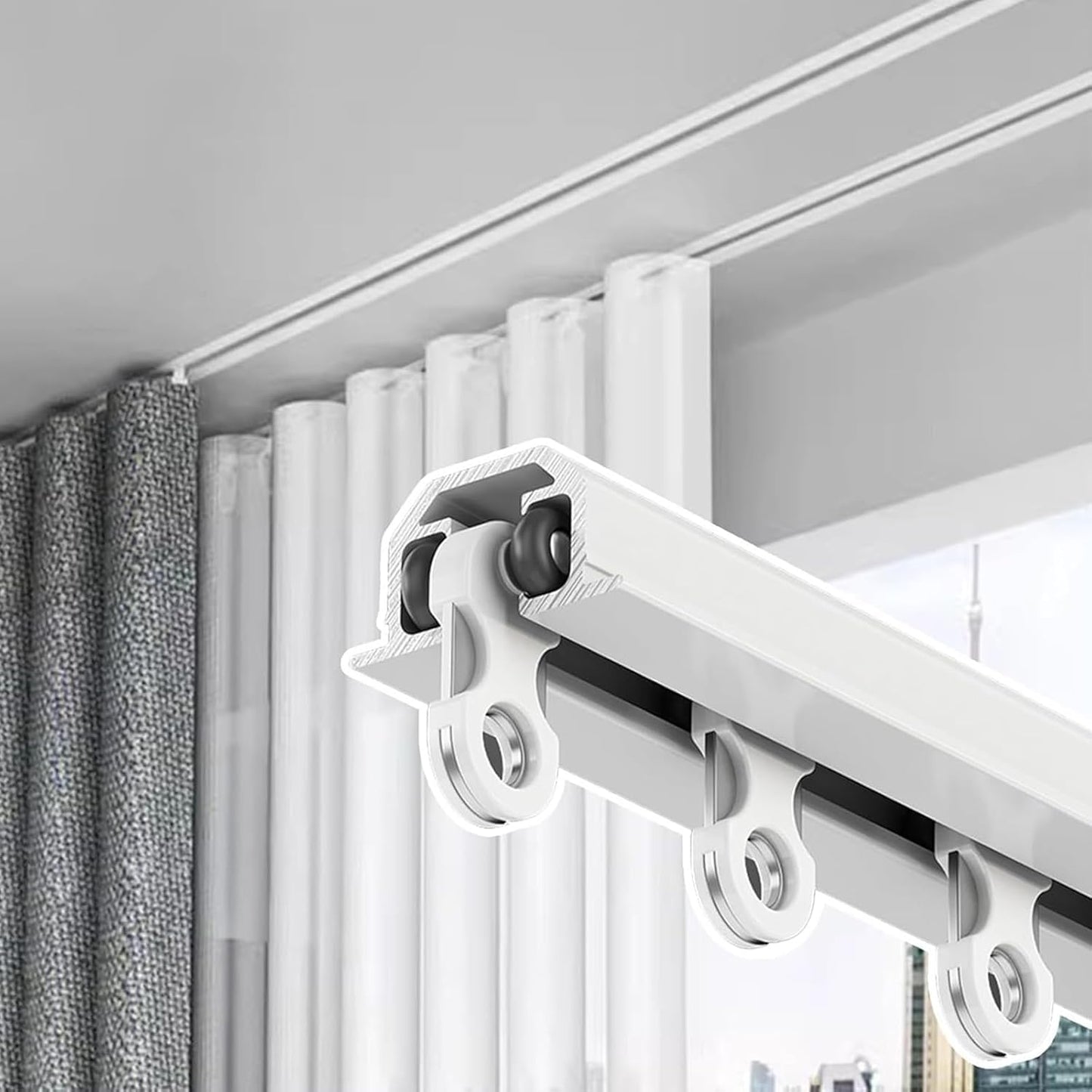 Invisible Nano Silence Curtain Track - Smoothly Divide Space