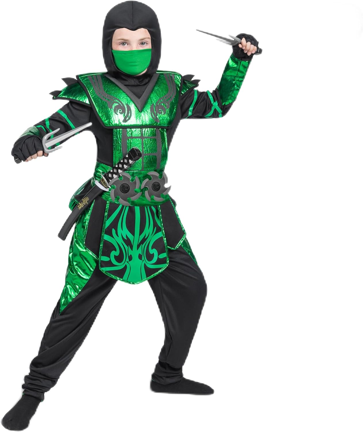 Red Ninja Costume for Boys with Accessories for Halloween Fun