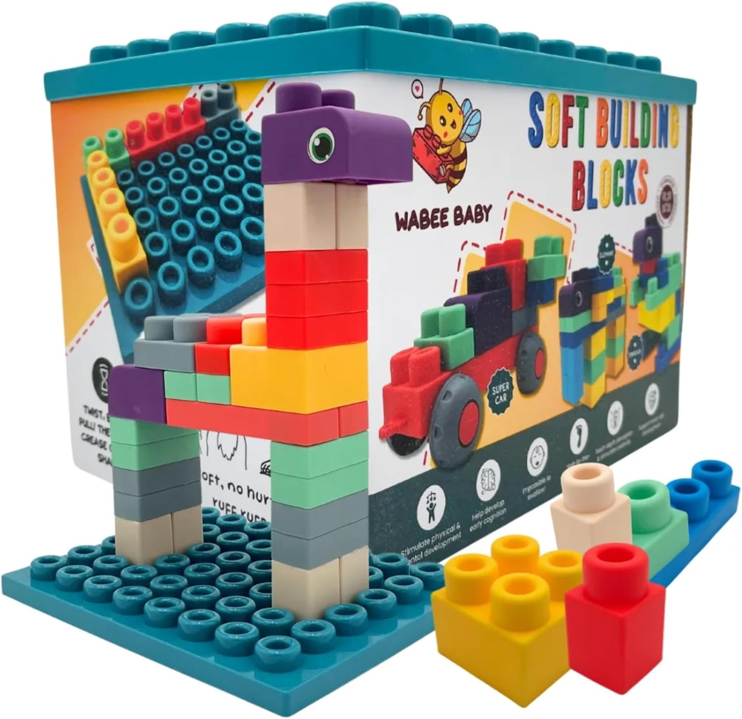 Big Soft Toddler Blocks 40-Piece Set for Building and Playing