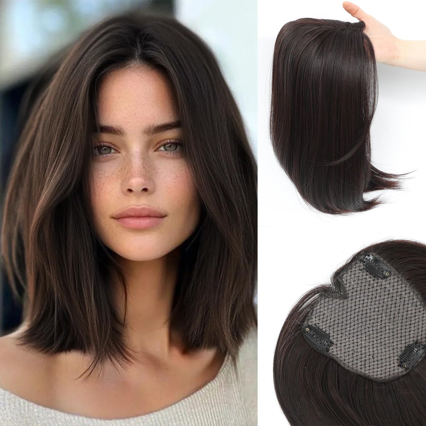 Hair Toppers for Women with Thinning Hair - Clip In Bangs